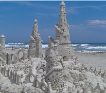 Sand Building on the Beach