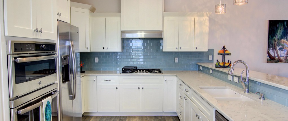 Gourmet kitchen with stainless steel appliances